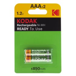 Аккумуляторы NiMH (никель-металлгидридные) Kodak HR03-2BL 850mАh [K3AHRP-2/850mАh] | Kodak