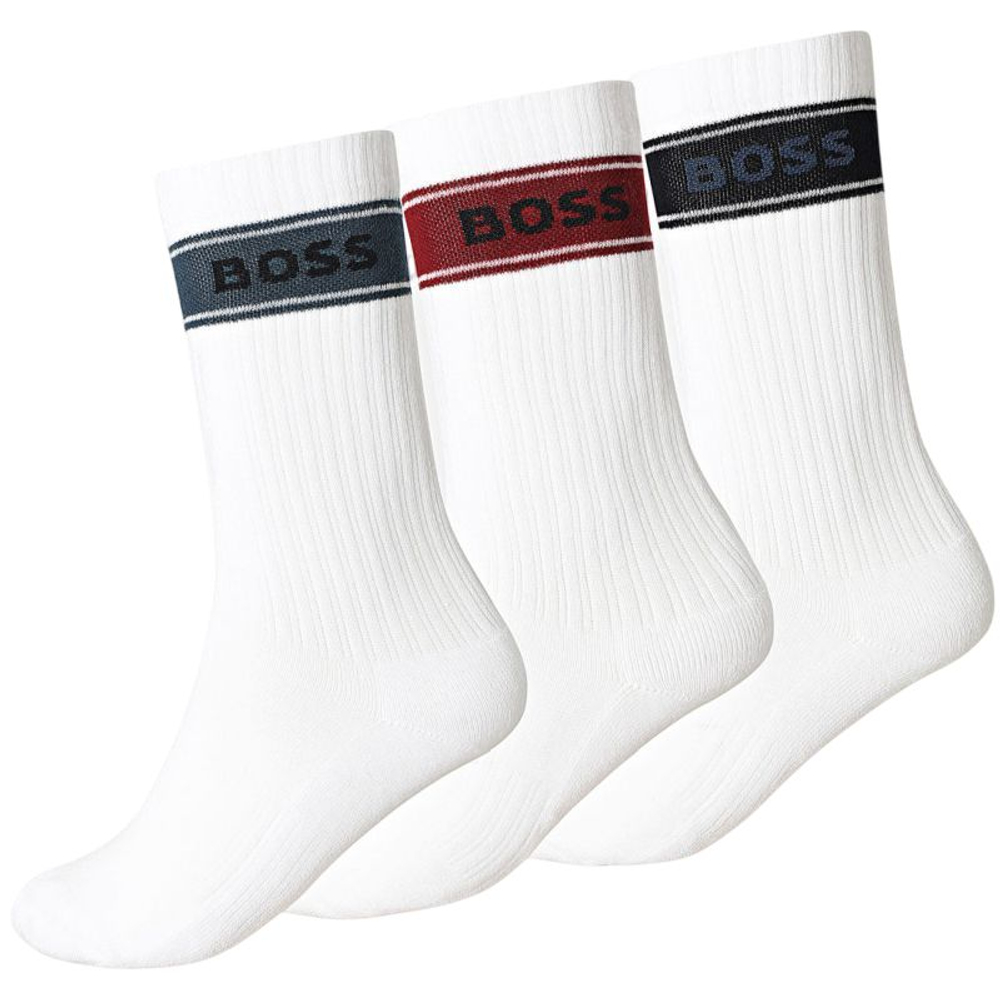 Носки теннисные BOSS QS Ribbed Stripe 3P — open miscellaneous