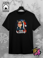 Футболка Merry Christmas снегурочка