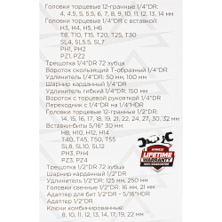 Набор инструментов 82 пр. 12-гранные головки 1/4DR, 1/2DR ARNEZI R0902082