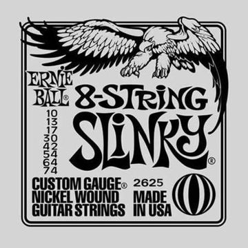 Струны для 8 струнной электрогитары ERNIE BALL 2625 Nickel Wound Slinky 10-76