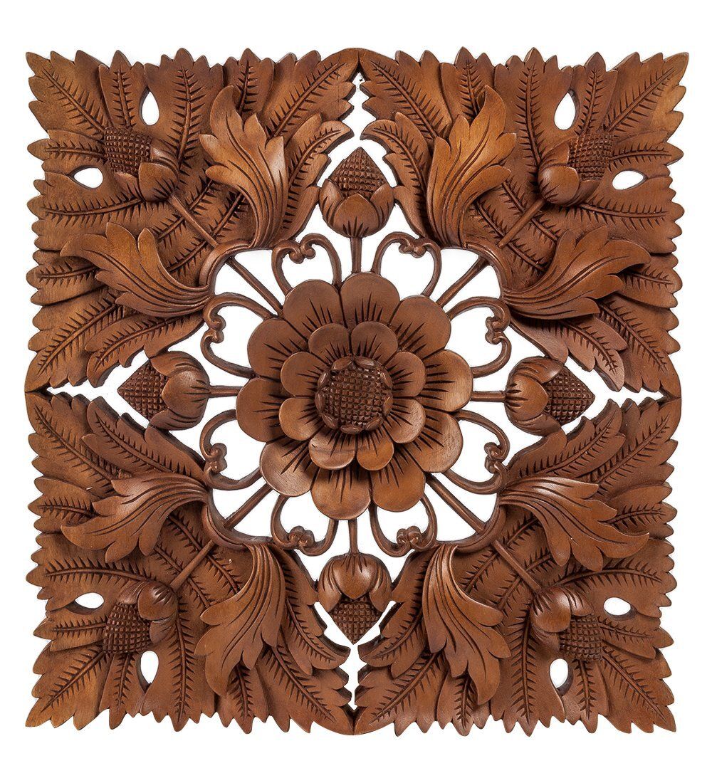 Decor and Gift 17-053 Панно резное «Цветы» (суар, о.Бали) - Вариант A