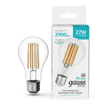 Лампа 27W 4100К E27 40712272 Basic Filament Gauss