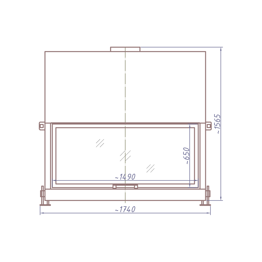 КАМИННАЯ ТОПКА HF 1500G (STAV)