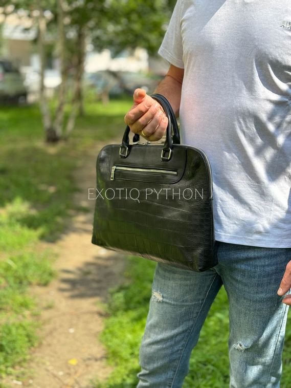 Мужской портфель из крокодиловой кожи в стиле Louis Vuitton BG-505
