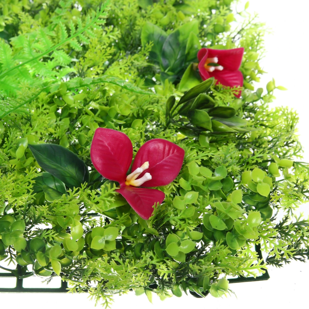 Трава искусственная «Green garden» 50*50см пышная трава с цветами