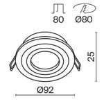 Встраиваемый светильник Maytoni Atom DL023-2-01B