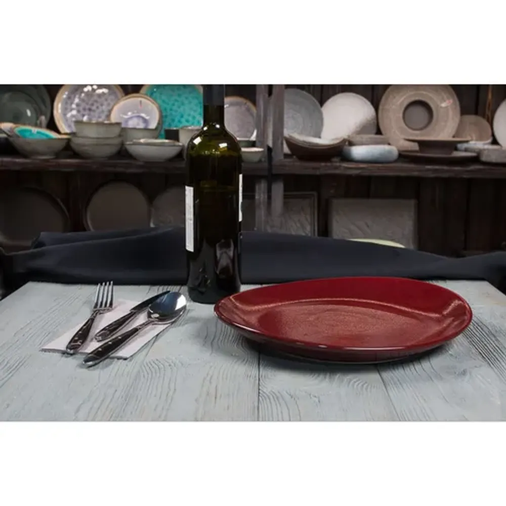 Блюдо овальное 30*26,5 см h2,8 см Evolution Dark Red P.L. Proff Cuisine [1]