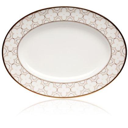 Блюдо 32см Noritake Трефолио золотой кант