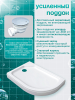 Душевая кабина DIONRIA (120х80) стекло с узором, поддон низкий, правосторонняя