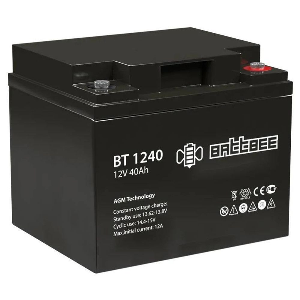 Аккумуляторная батарея Delta BT 1240 напряжение 12В, емкость 40Ач (196х165х175mm)