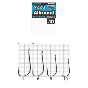 Крючки Cobra Pro AIIROUND A228 №4, 6 шт.
