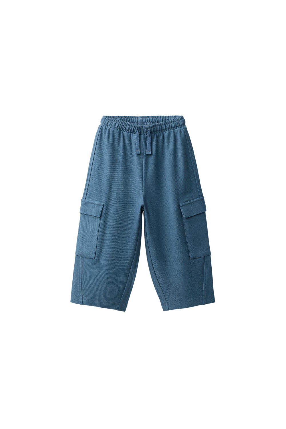 ZARA БРЮКИ КАРГО INTERLOCK, УТИНО-СИНИЙ