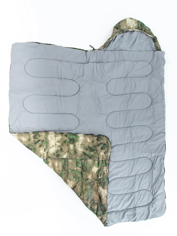 Спальный мешок TRAVELLER camo (КМФ) L-zip от-12(с подголовником 230х90см)INDI