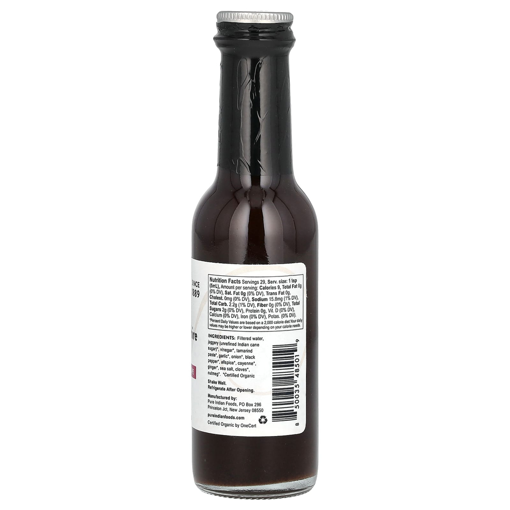 Pure Indian Foods, Органический вустерширский соус, 148 мл (5 жидк. унц.)