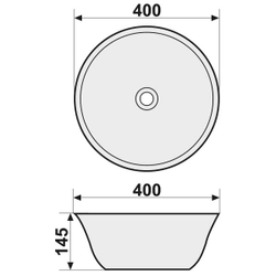Раковина накладная AVS Art Basin 40x40 белая AVS-83130