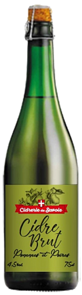 Сидр сухой Сидрери Савой из яблок и груш брют / Cidre de Savoie, cidre of apples and pears Brut 0.75л - 6шт