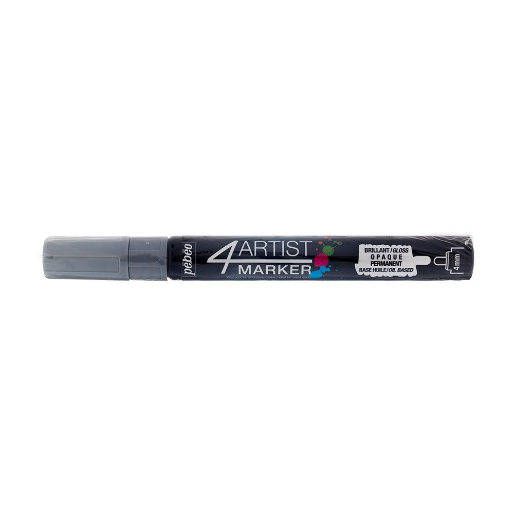 Маркер художественный 4Artist Marker на масляной основе 4 мм, перо круглое, 6 шт, 580148 серый, Pebeo