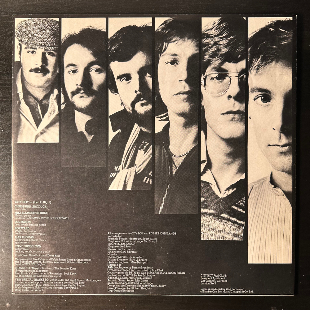 City Boy ‎– Book Early (Англия 1978г.)