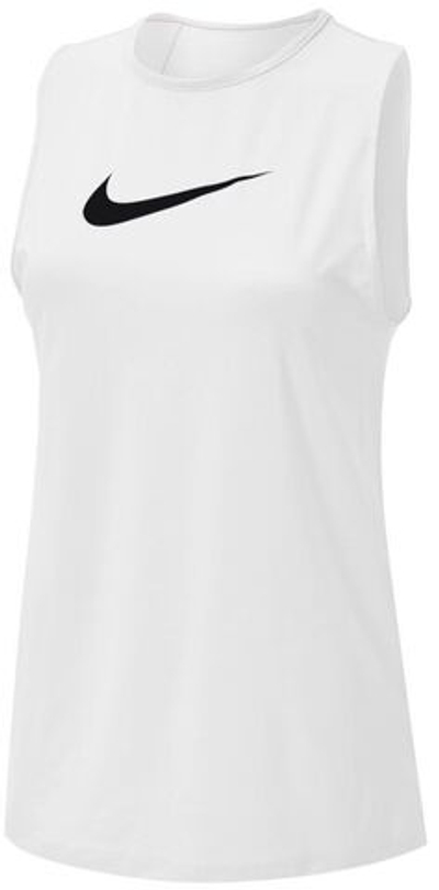 Женский топ теннисный Nike Pro Tank Essential Open Back GX W - white/black