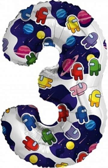 Р Цифра 3 Космонавтики 32''/81 см