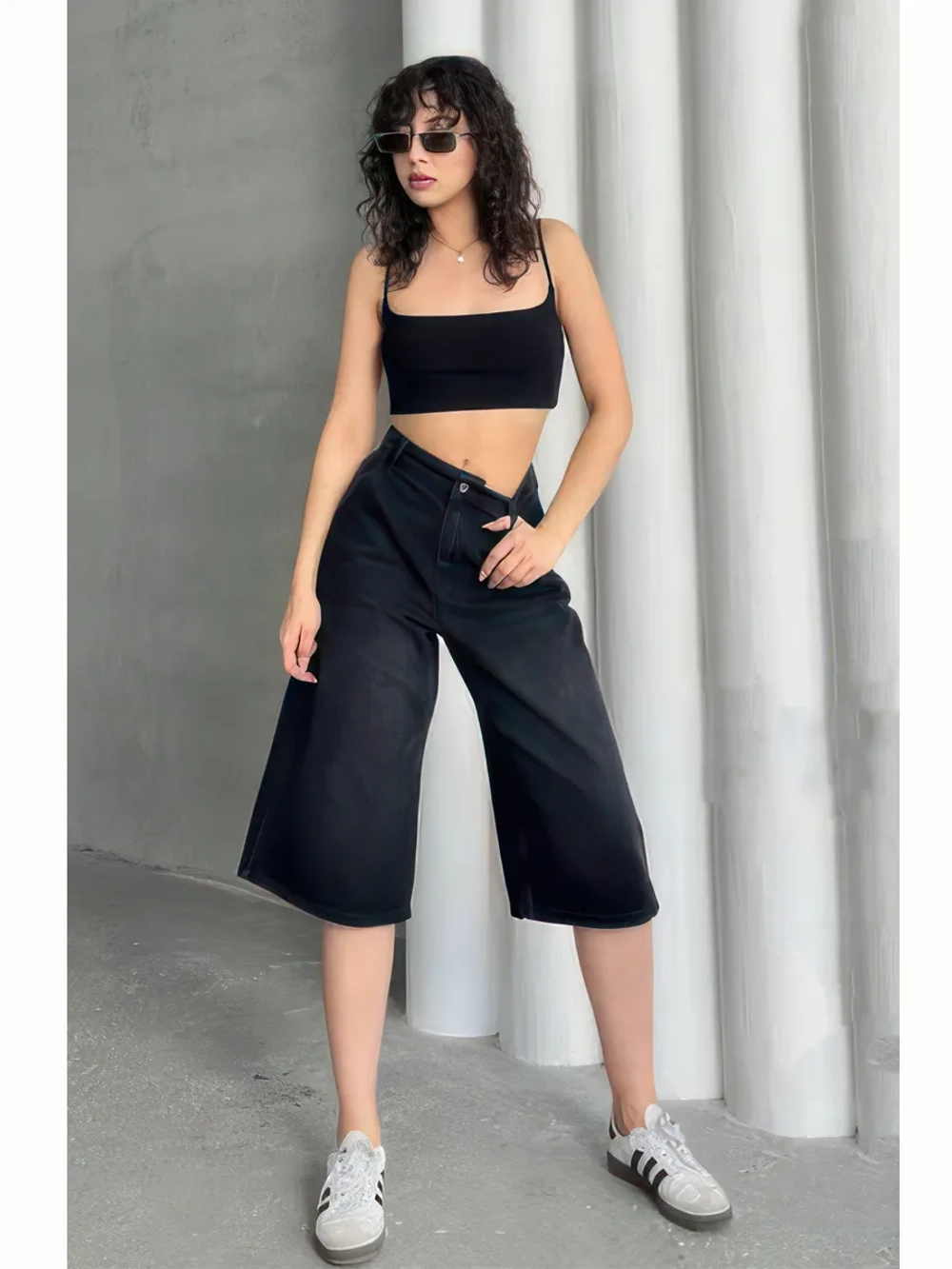 Шорты джинсовые удлиненные Багги baggy