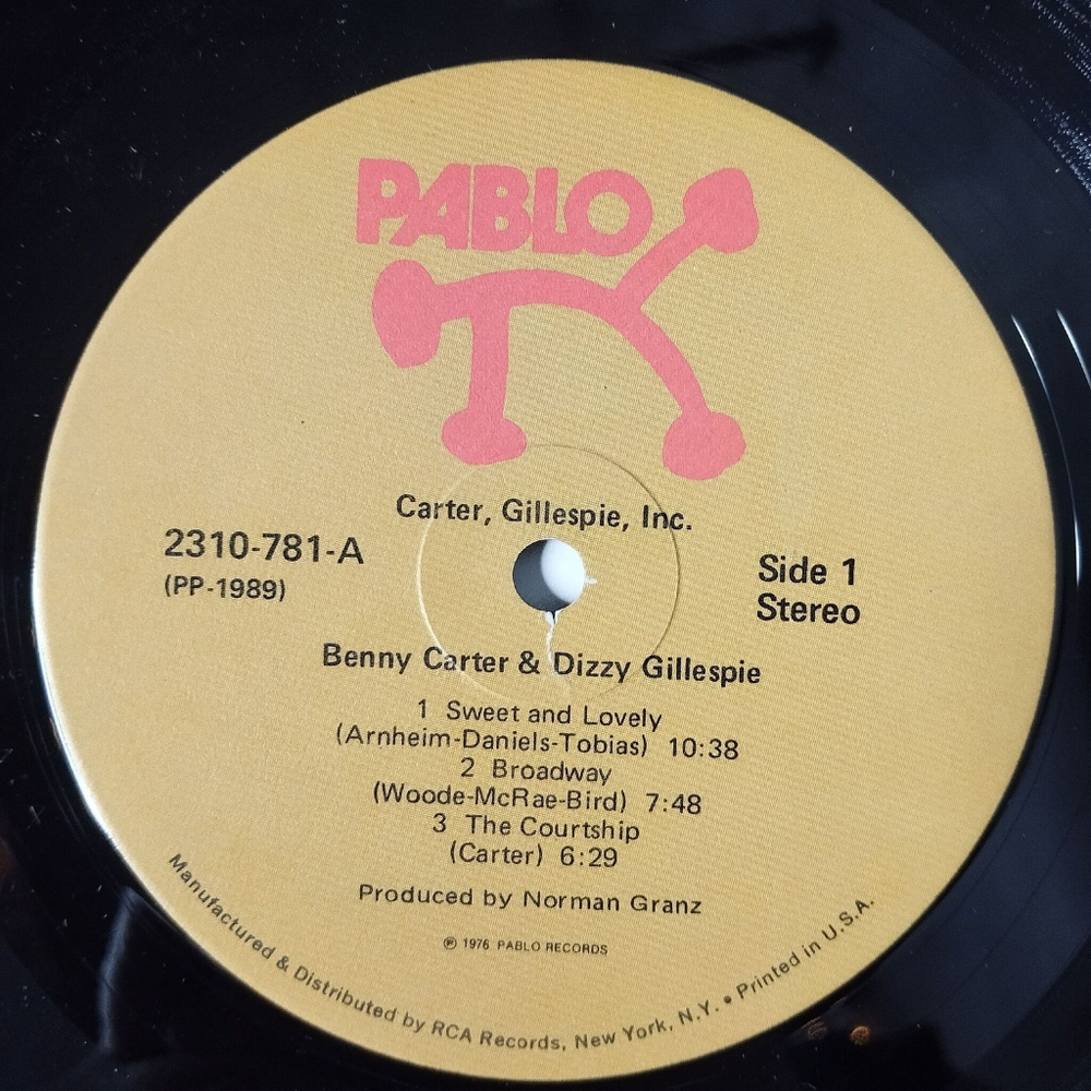 Винтажная виниловая пластинка LP Benny Carter and Dizzy Gillespie (USA 1976)