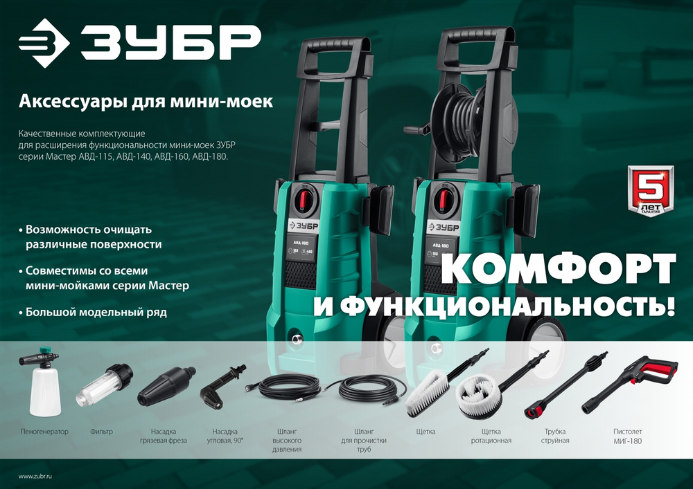 ЗУБР для пистолета МИГ-180, щётка (70403-180-1)