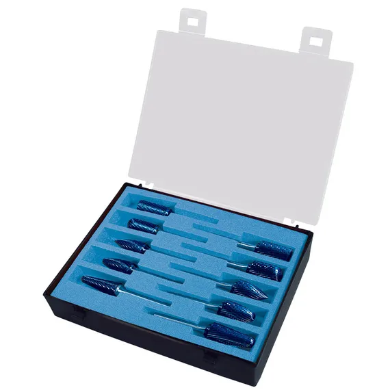 Набор борфрез с покрытием Blue-Tec из 10 шт., Karnasch, арт. 11.4942