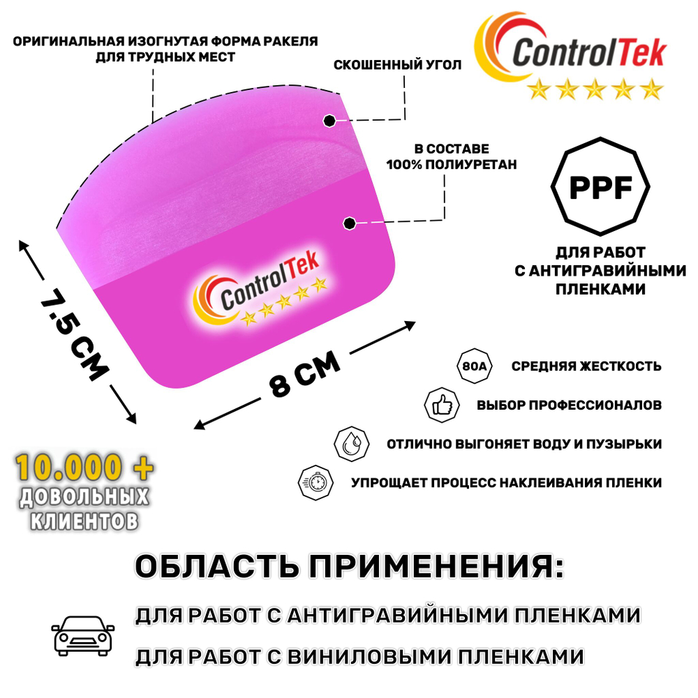 Выгонка для работы с PPF изогнутая GA163