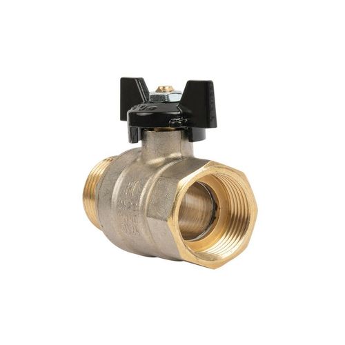 Кран шаровый НР-ВР 1/2" бабочка с биркой LD Pride
