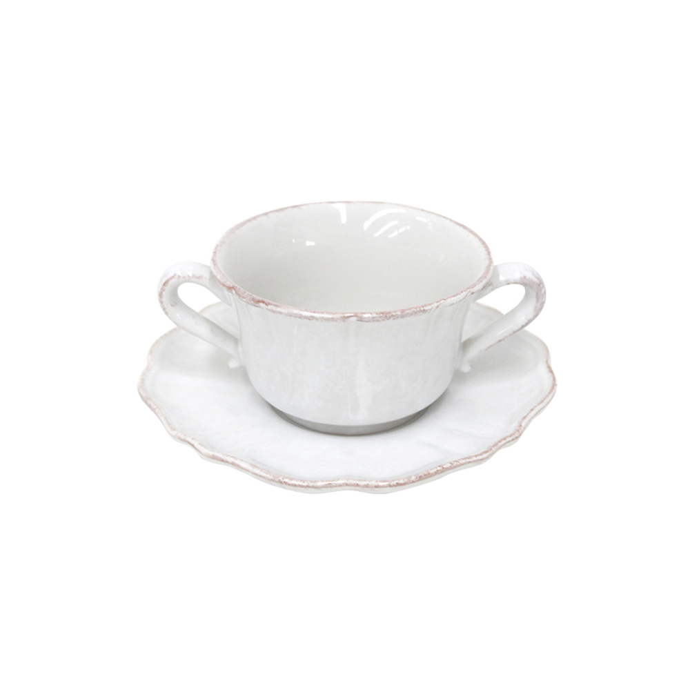 Чаша с блюдцем 400мл Casafina by Costa Nova im511-whi(sss02-00804a)
