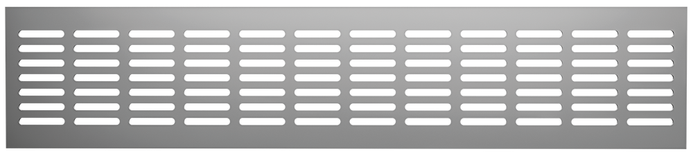 Решетка переточная алюминиевая с анодированным покрытием 480x100, Silver 4810DP Al Silver