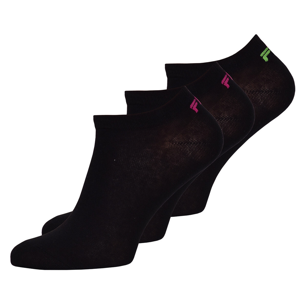 Теннисные носки Fila Unisex Invisible Plain Socks 3P - черный