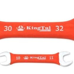Ключ рожковый 8х9мм в прорезиненной оплетке KingTul kraft KT-100809k(320809)
