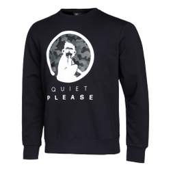 Мужская кофта теннисная Quiet Please Longline Sweatshirt Men - Black, White