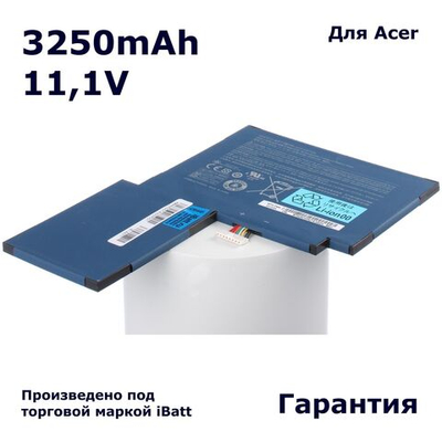 Аккумулятор iBatt 3250mAh, для AP11B7H AP11B3F CS-ACW500SL BT.00303.024 BT.00307.034 iB-A677
