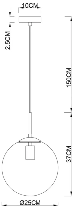 Подвесной светильник Arte Lamp VOLARE A1561SP-1PB, 1хE27