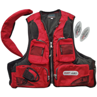 Жилет страховочный Badger Aqua Sport рыбаловный HFM-302-RED до 120кг -