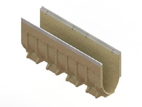 Лоток водоотводный CompoMax Drive полимербетонный V-образный DN200 H360 кл.D,E 75671V/10-10