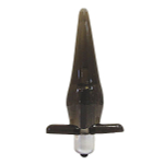 Черная конусовидная вибровтулка 11,5см Bior Toys Sex Expert SEM-55005