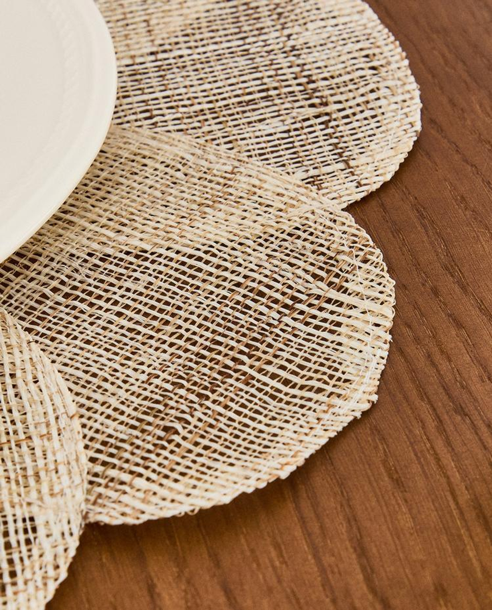 ZARA HOME ПОДСТАВКА ПОД СТОЛОВЫЕ ПРИБОРЫ «ЦВЕТОК» ИЗ РАМИ,СВЕТЛО-БЕЖЕВЫЙ