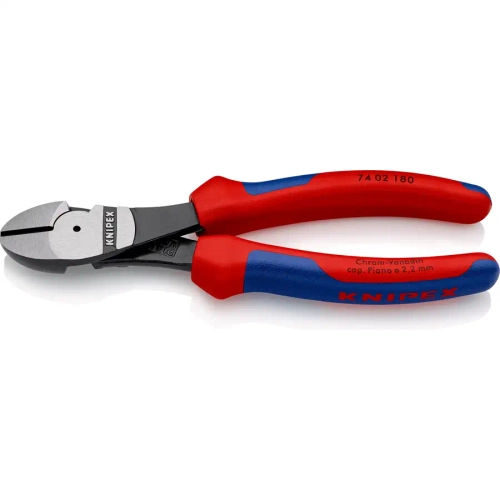 Кусачки боковые особой мощности черненые 180 мм Knipex 74 02 180 SB