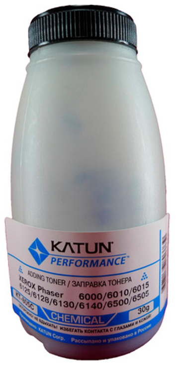 Тонер XEROX Phaser 6000/6010/6125/6130/6500/6505 Cyan, химический 30г Katun