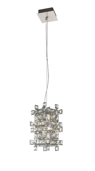 Светильник подвесной NewRgy 6078R/1A CHROME+CLEAR, 40 Вт, хромированный и прозрачный