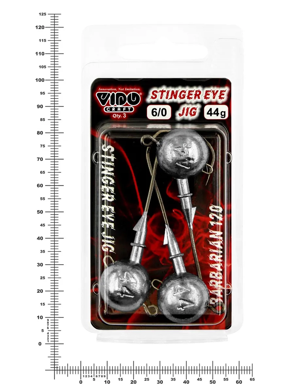 Джиг некрашеный Stinger Eye Jig, крючок Vido Craft VD-079 6/0 (3шт/уп)