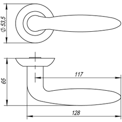 Ручка раздельная BASIS TL SN/CP-3 матовый никель/хром