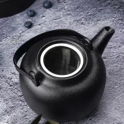 Чайник 950 мл d 14 см h10,5 см с ситом Smooth Black Raw Stellar P.L. Proff Cuisine [1]