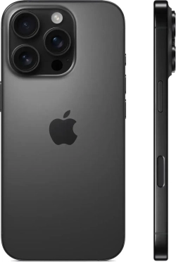 Смартфон Apple A3294 iPhone 16 Pro 128Gb черный титан моноблок 3G 4G 2Sim 6.3" 1206x2622 iOS 18 48Mpix 802.11 a/b/g/n/ac/ax/be NFC GPS Protect