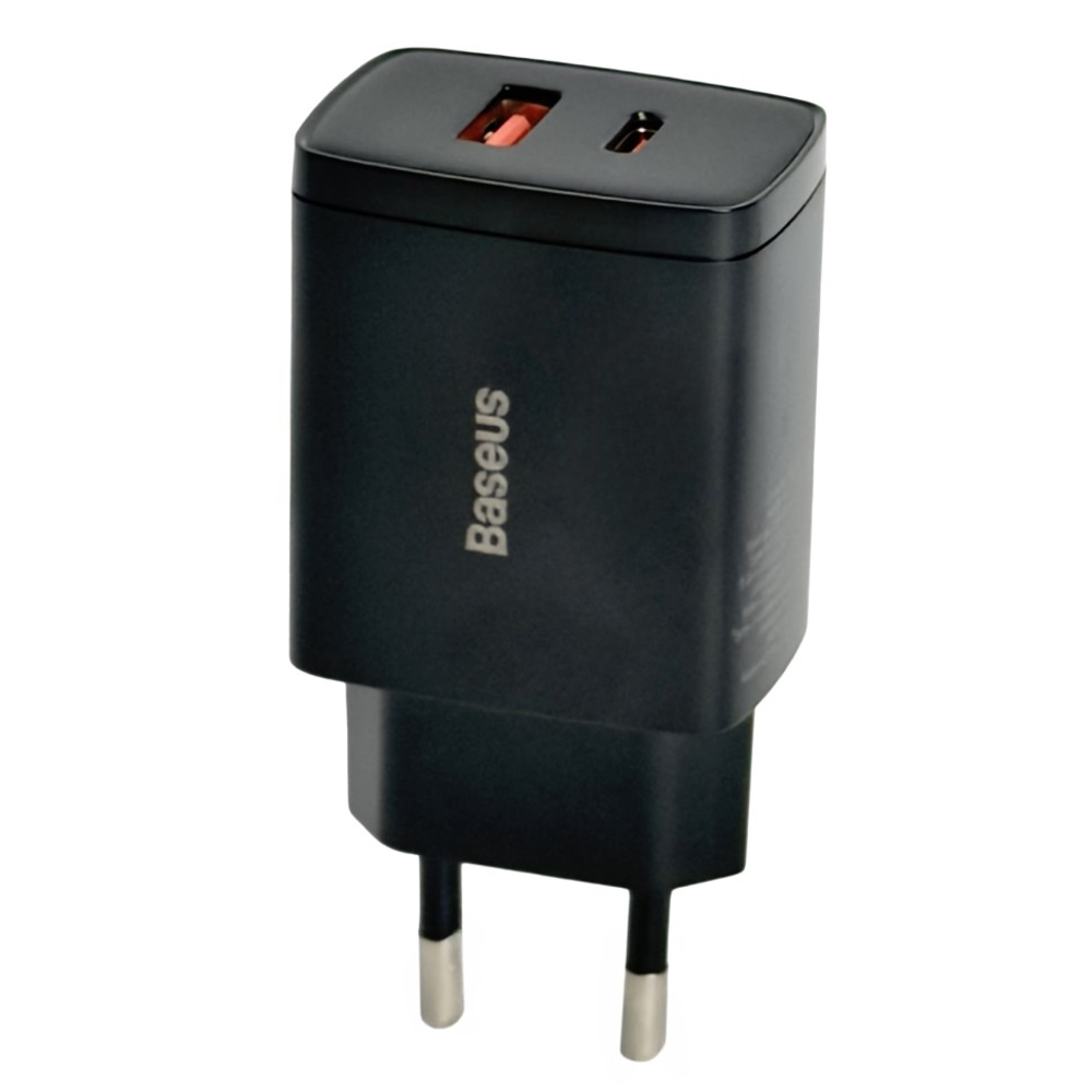 Сетевое зар. устр. Baseus Compact 20W EU 1USB/1C CCXJ-B01 черное